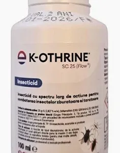 Insecticid igiena publica K-Othrine SC 25 100ml impotriva capuselor, plosnitelor, gandacilor, mustelor