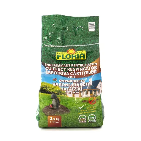 Îngrășământ mineral gazon cu efect repelent împotriva cârtițelor 2,5kg