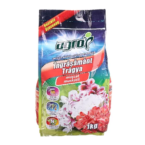 Îngrășământ organo-mineral mușcata - pelargonium 1kg